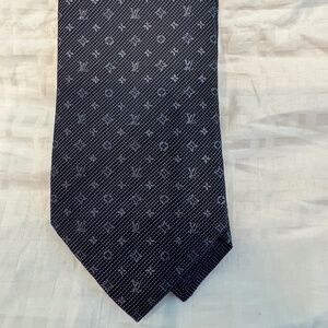 New Men's Grey Louis Vuitton Monogram Tie